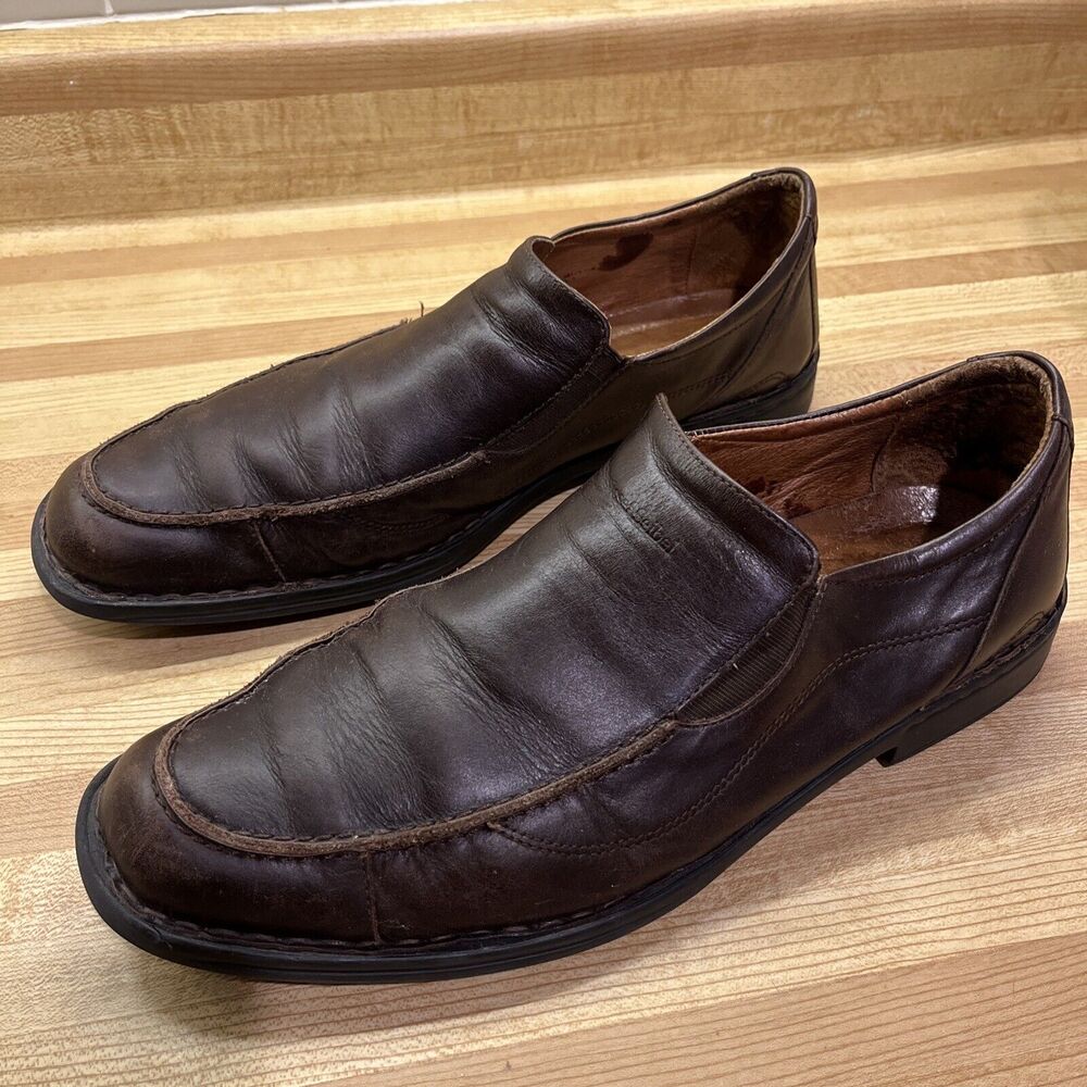 Josef Seibel Leather Slip On Loafers Brown Mens Size 13.5